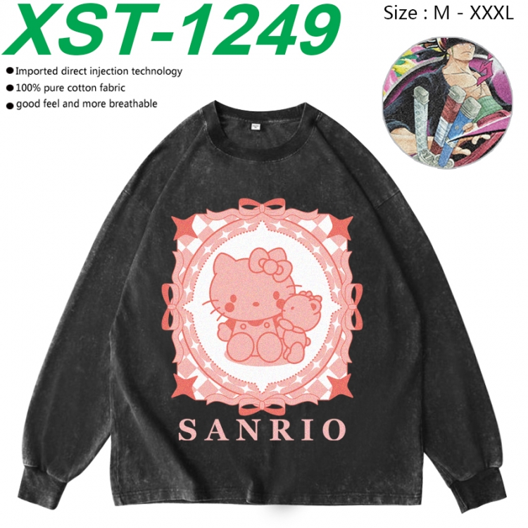 sanrio Anime washing water pure cotton long sleeved sweatshirt from M to 3XL