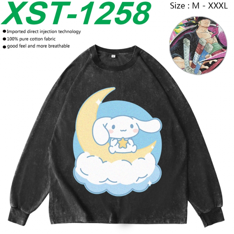 sanrio Anime washing water pure cotton long sleeved sweatshirt from M to 3XL