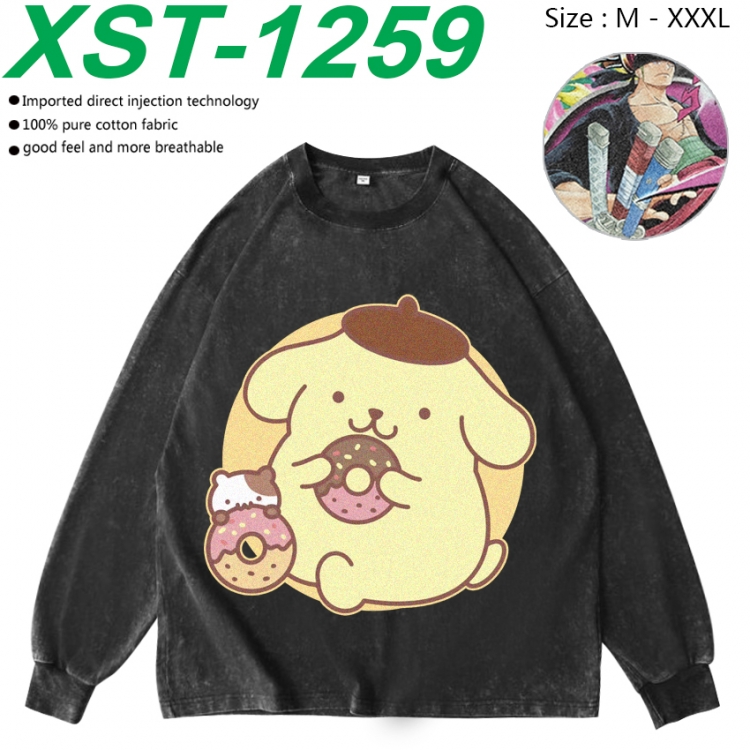 sanrio Anime washing water pure cotton long sleeved sweatshirt from M to 3XL