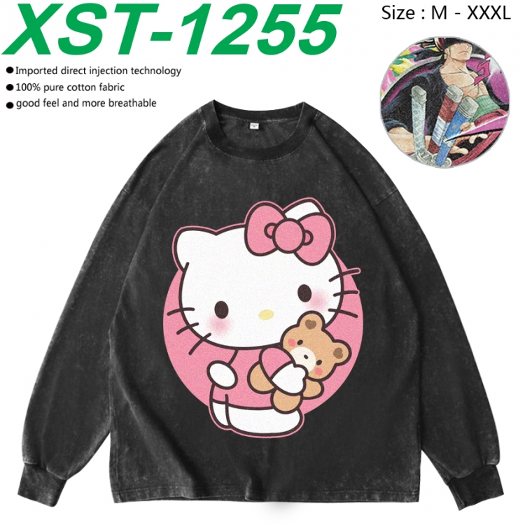 sanrio Anime washing water pure cotton long sleeved sweatshirt from M to 3XL