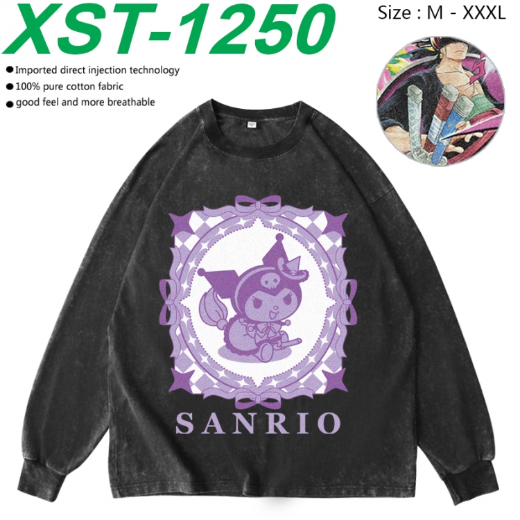 sanrio Anime washing water pure cotton long sleeved sweatshirt from M to 3XL