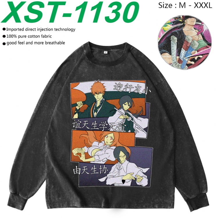 Bleach Anime washing water pure cotton long sleeved sweatshirt from M to 3XL