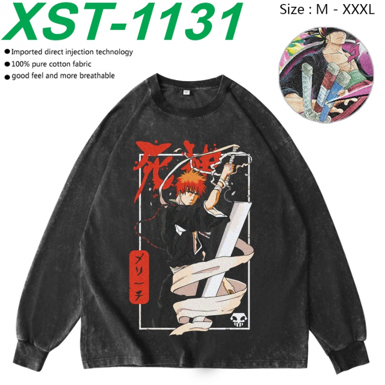 Bleach Anime washing water pure cotton long sleeved sweatshirt from M to 3XL