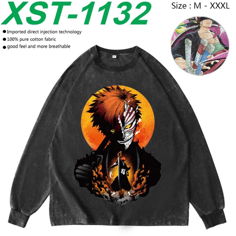 Bleach Anime washing water pure cotton long sleeved sweatshirt from M to 3XL