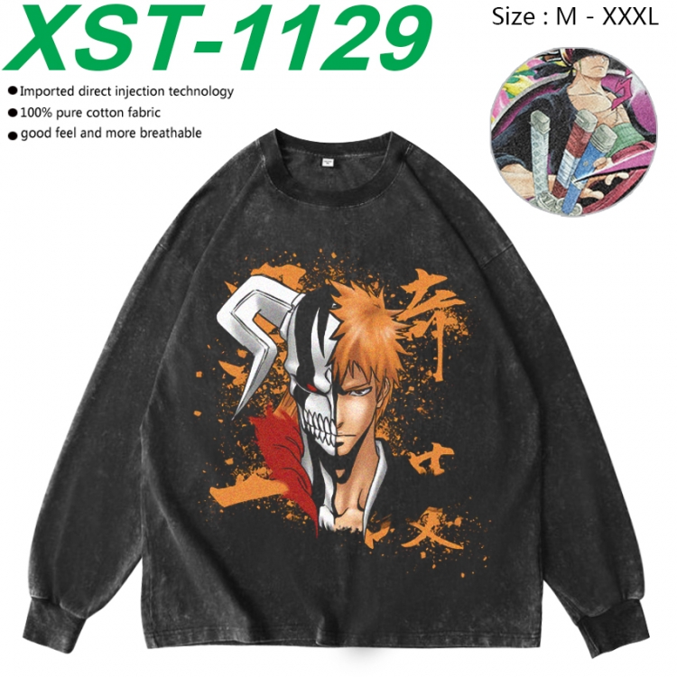 Bleach Anime washing water pure cotton long sleeved sweatshirt from M to 3XL