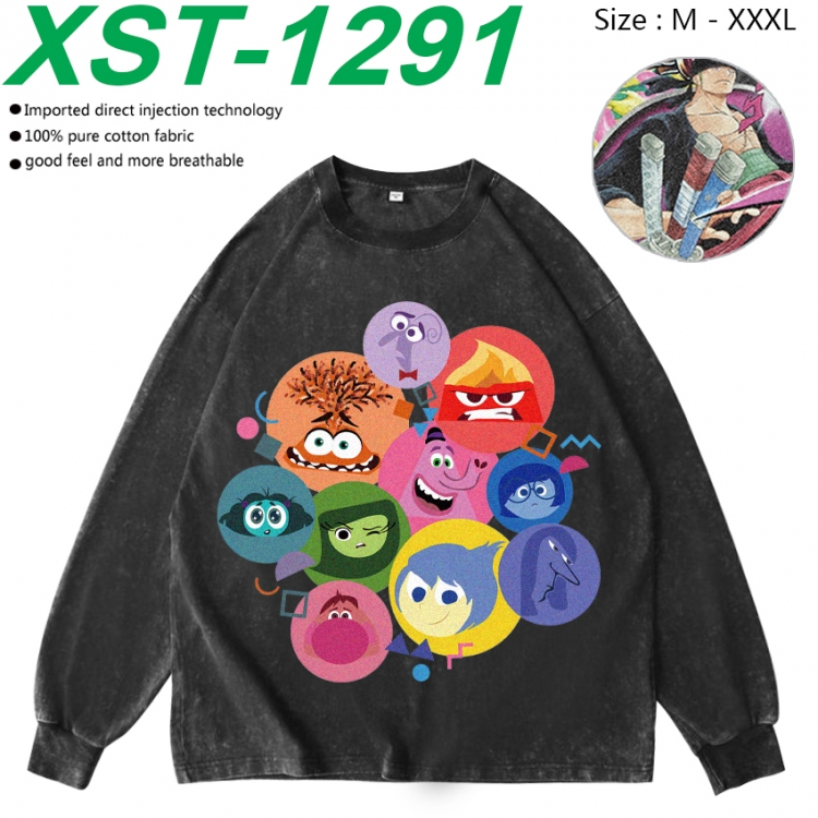 Inside Out Anime washing water pure cotton long sleeved sweatshirt from M to 3XL XST-1291