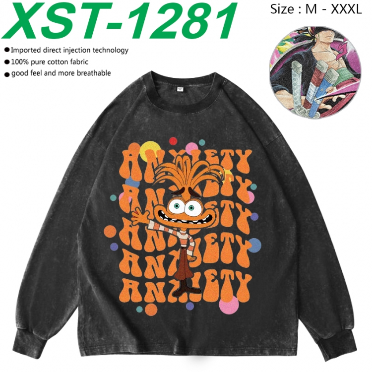 Inside Out Anime washing water pure cotton long sleeved sweatshirt from M to 3XL  XST-1281