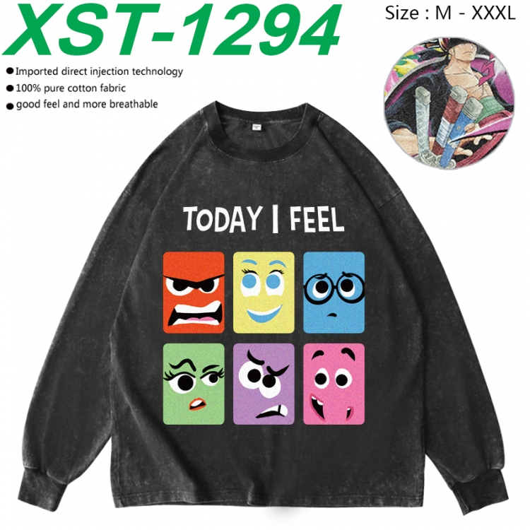 Inside Out Anime washing water pure cotton long sleeved sweatshirt from M to 3XL  XST-1294