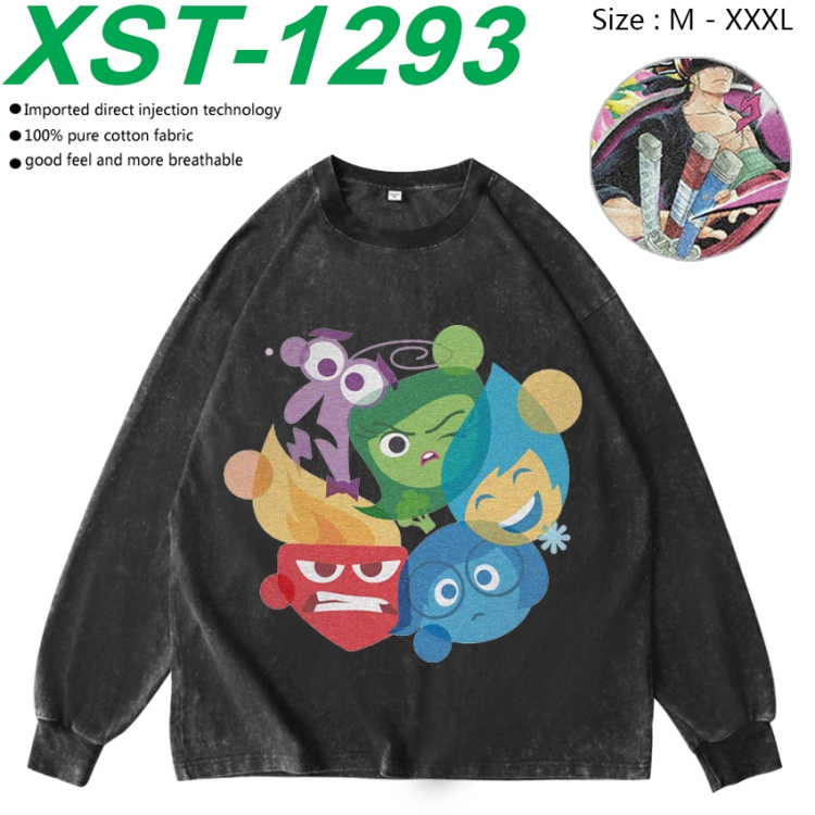 Inside Out Anime washing water pure cotton long sleeved sweatshirt from M to 3XL XST-1293