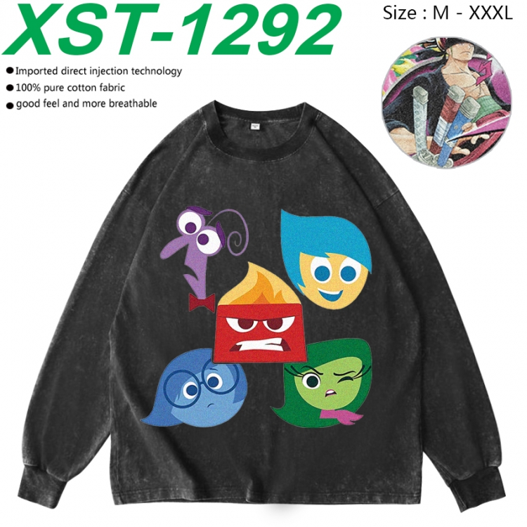 Inside Out Anime washing water pure cotton long sleeved sweatshirt from M to 3XL  XST-1292