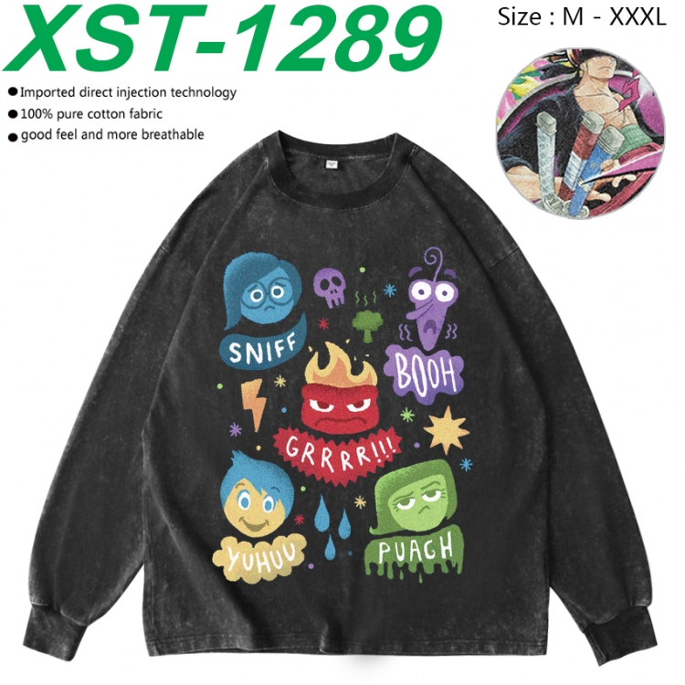 Inside Out Anime washing water pure cotton long sleeved sweatshirt from M to 3XL XST-1289