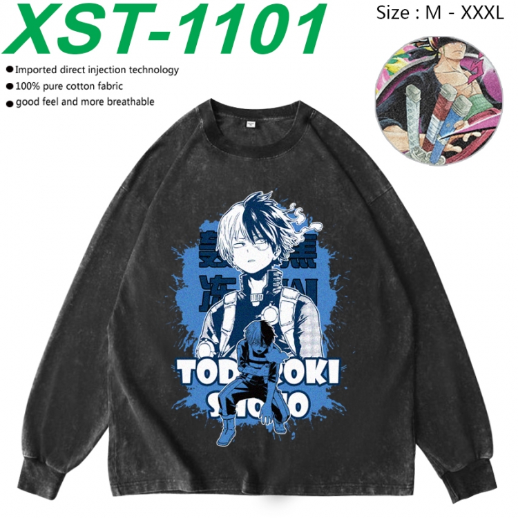 My Hero Academia Anime washing water pure cotton long sleeved sweatshirt from M to 3XL