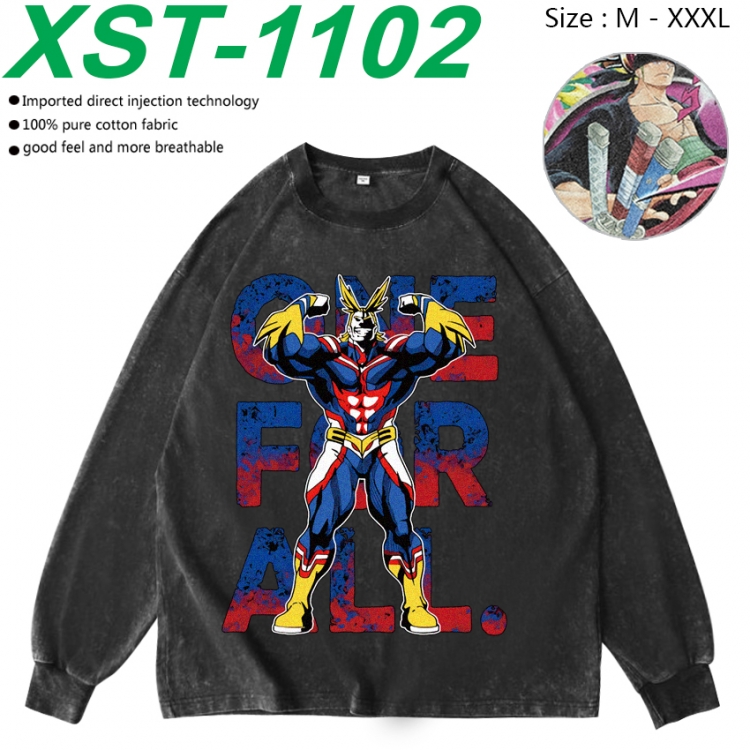 My Hero Academia Anime washing water pure cotton long sleeved sweatshirt from M to 3XL