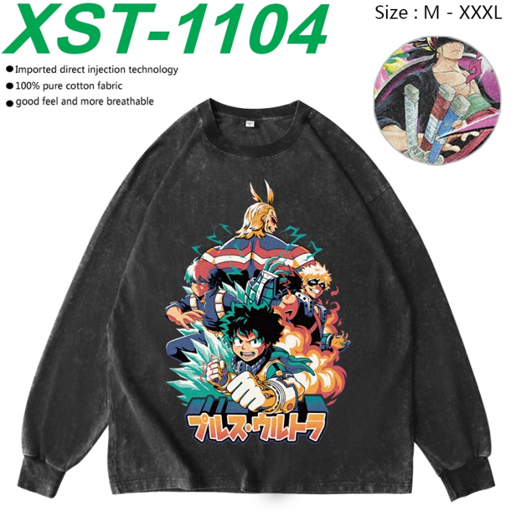 My Hero Academia Anime washing water pure cotton long sleeved sweatshirt from M to 3XL