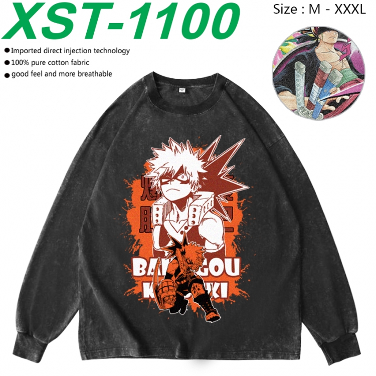 My Hero Academia Anime washing water pure cotton long sleeved sweatshirt from M to 3XL