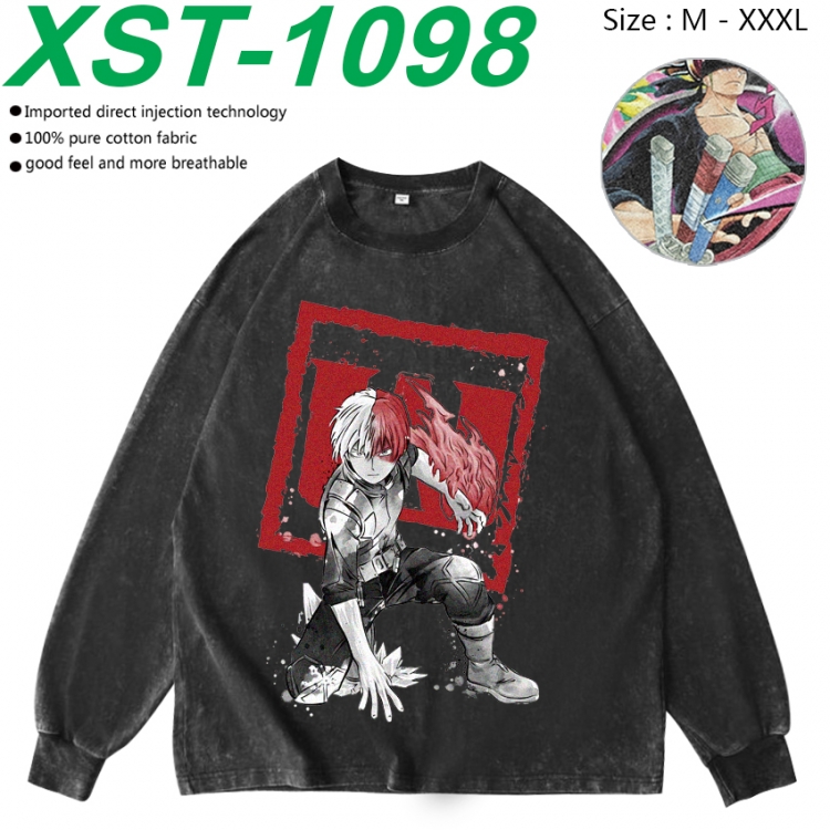 My Hero Academia Anime washing water pure cotton long sleeved sweatshirt from M to 3XL