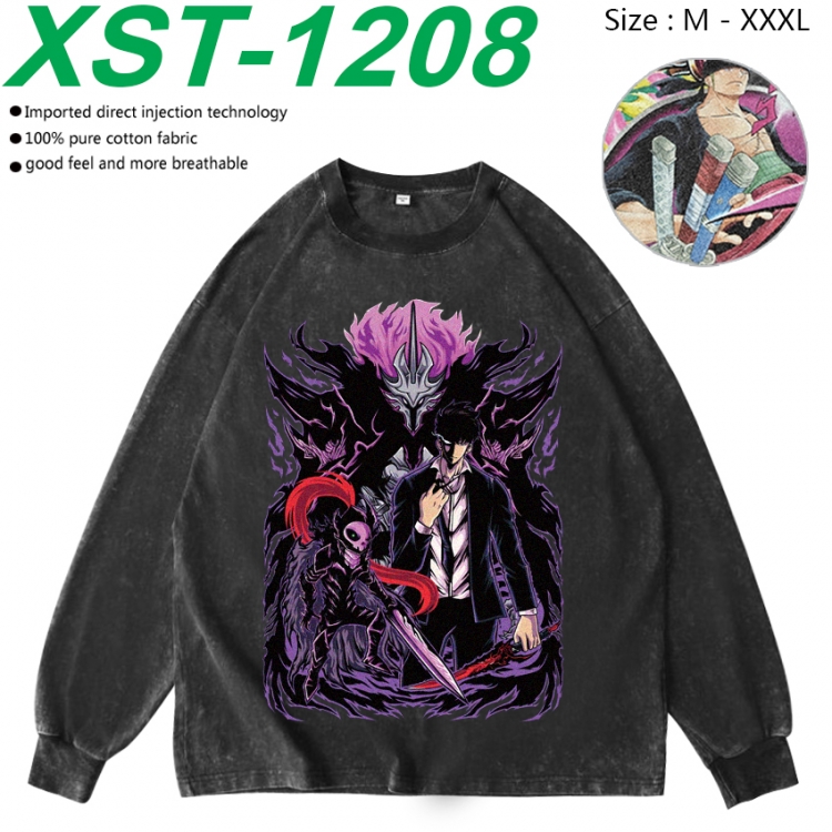 Solo Leveling:Arise  Anime washing water pure cotton long sleeved sweatshirt from M to 3XL  XST-1208