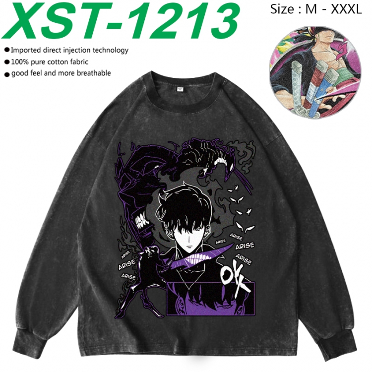 Solo Leveling:Arise  Anime washing water pure cotton long sleeved sweatshirt from M to 3XL  XST-1213