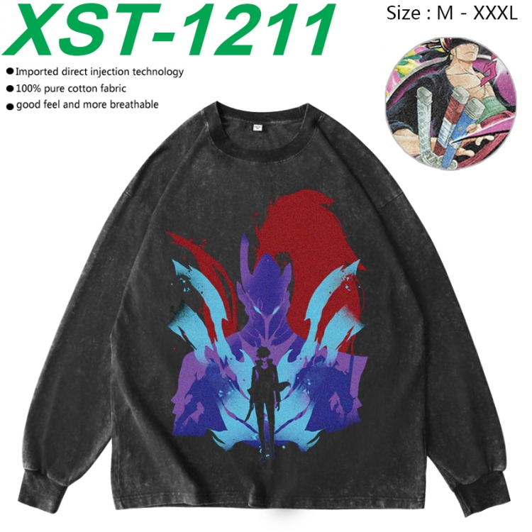 Solo Leveling:Arise  Anime washing water pure cotton long sleeved sweatshirt from M to 3XL  XST-1211