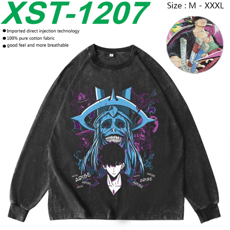 Solo Leveling:Arise  Anime washing water pure cotton long sleeved sweatshirt from M to 3XL XST-1207