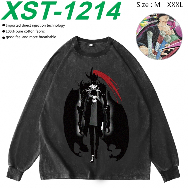 Solo Leveling:Arise  Anime washing water pure cotton long sleeved sweatshirt from M to 3XL  XST-1214