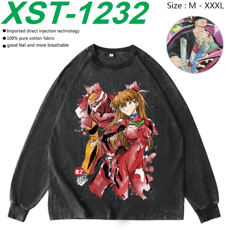 EVA Anime washing water pure cotton long sleeved sweatshirt from M to 3XL XST-1232