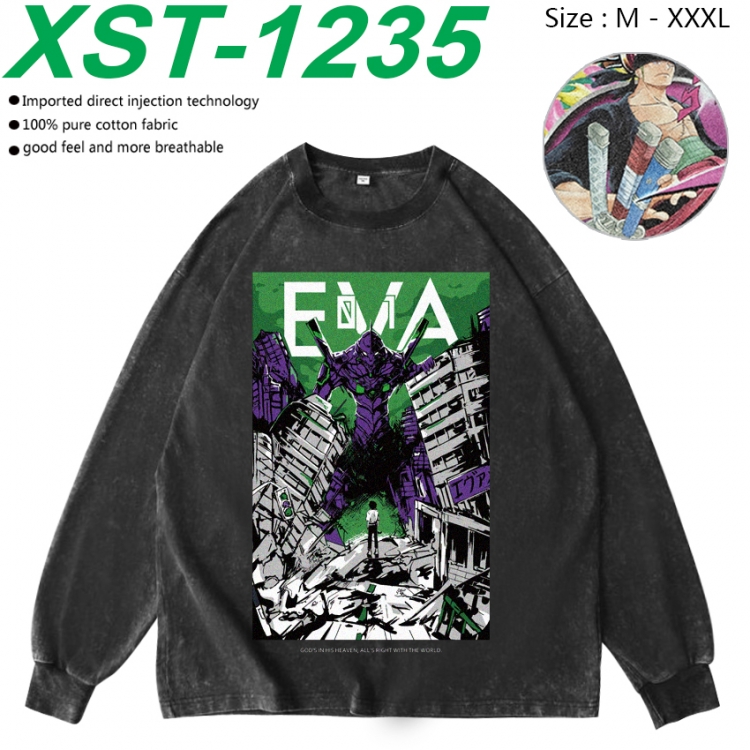 EVA Anime washing water pure cotton long sleeved sweatshirt from M to 3XL  XST-1235