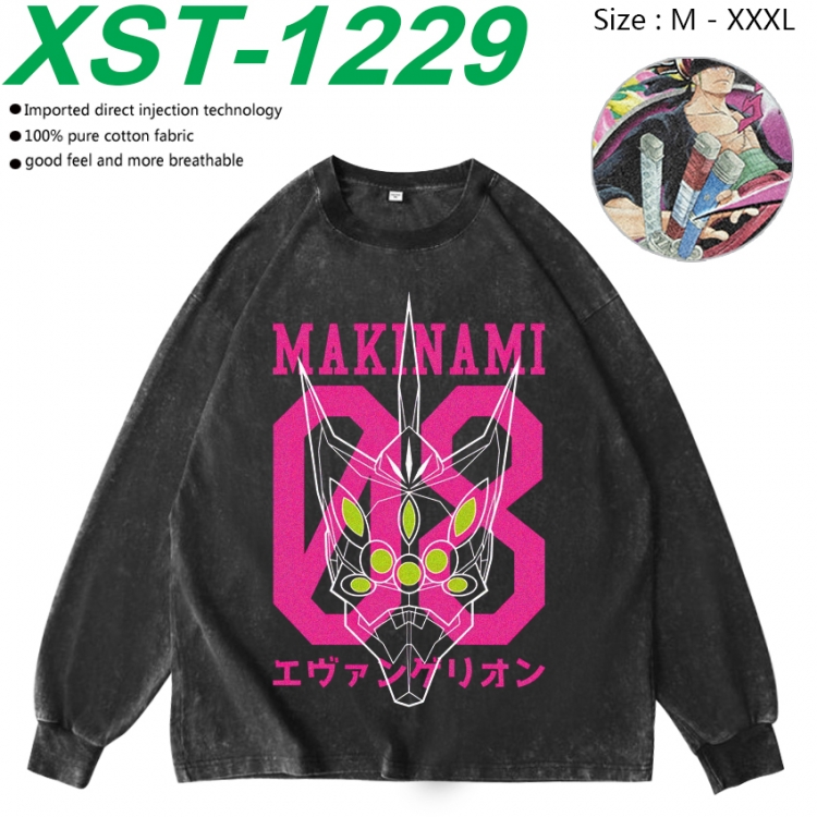 EVA Anime washing water pure cotton long sleeved sweatshirt from M to 3XL  XST-1229