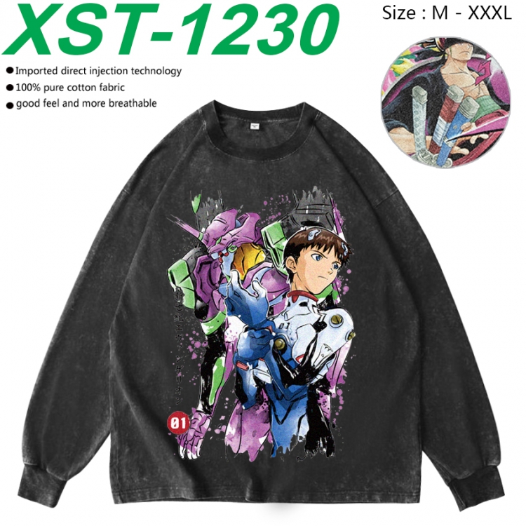 EVA Anime washing water pure cotton long sleeved sweatshirt from M to 3XL  XST-1230