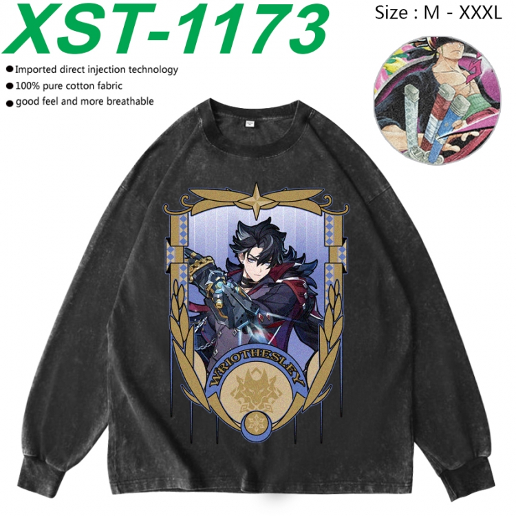 Genshin Impact Anime washing water pure cotton long sleeved sweatshirt from M to 3XL