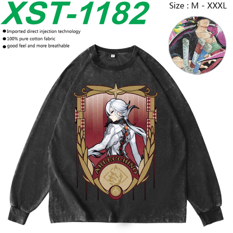 Genshin Impact Anime washing water pure cotton long sleeved sweatshirt from M to 3XL