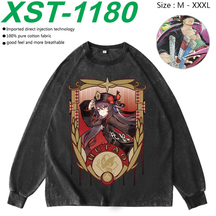 Genshin Impact Anime washing water pure cotton long sleeved sweatshirt from M to 3XL