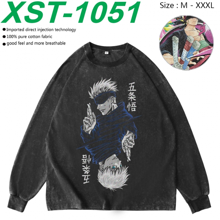 Jujutsu Kaisen Anime washing water pure cotton long sleeved sweatshirt from M to 3XL  XST-1051