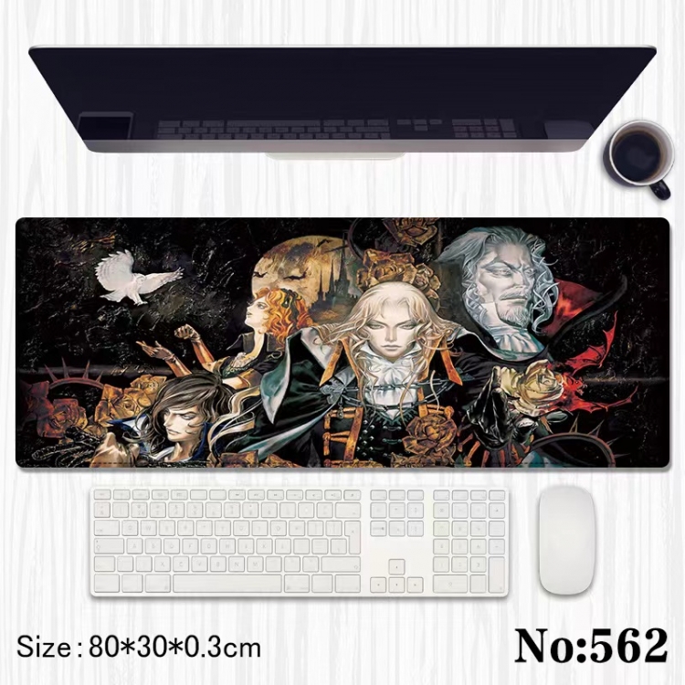 Castlevania Anime peripheral computer mouse pad office desk pad multifunctional pad 80X30X0.3cm