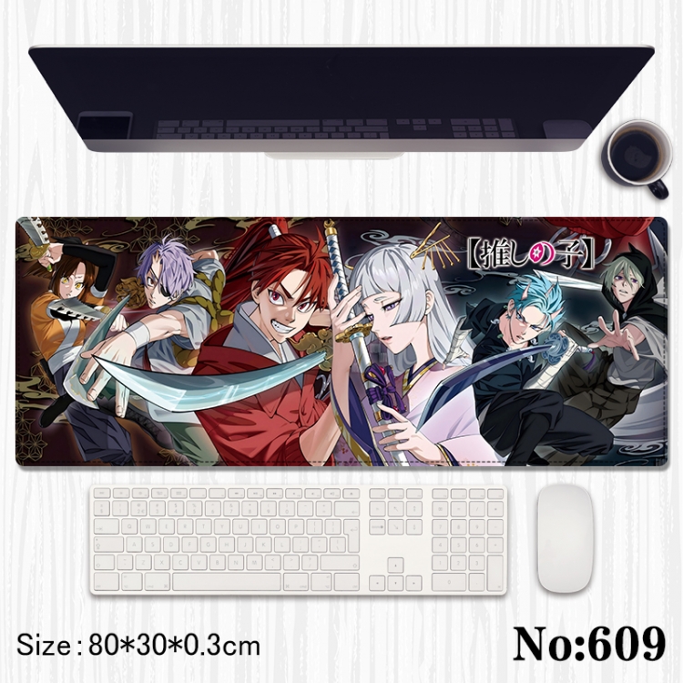 Oshi no ko  Anime peripheral computer mouse pad office desk pad multifunctional pad 80X30X0.3cm