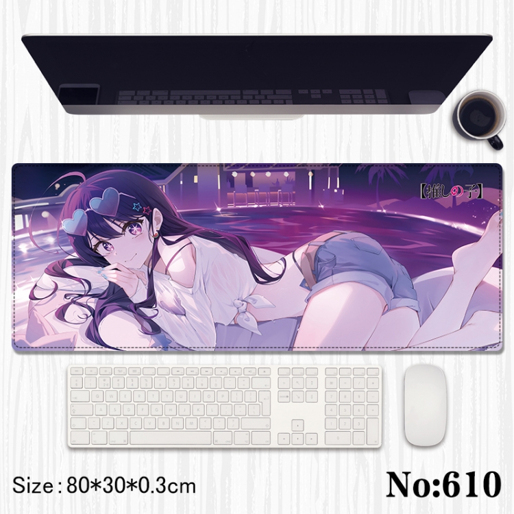 Oshi no ko  Anime peripheral computer mouse pad office desk pad multifunctional pad 80X30X0.3cm