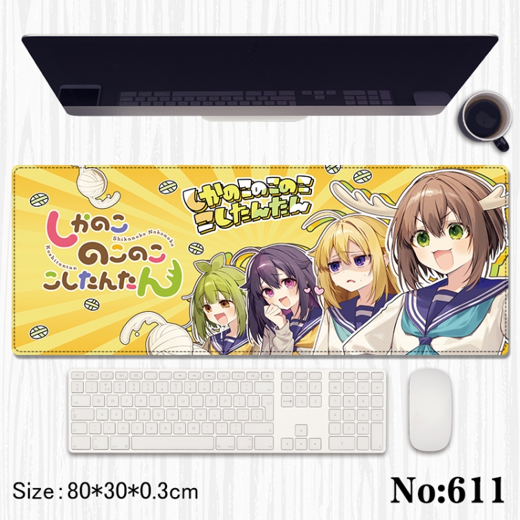 Shikanoko Noko Koshitantan Anime peripheral computer mouse pad office desk pad multifunctional pad 80X30X0.3cm