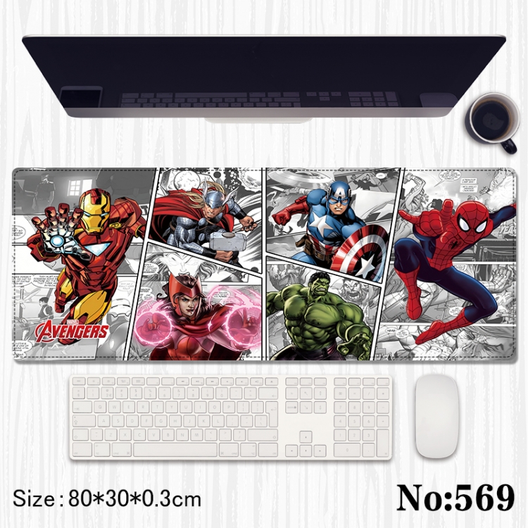 The avengers allianc Anime peripheral computer mouse pad office desk pad multifunctional pad 80X30X0.3cm