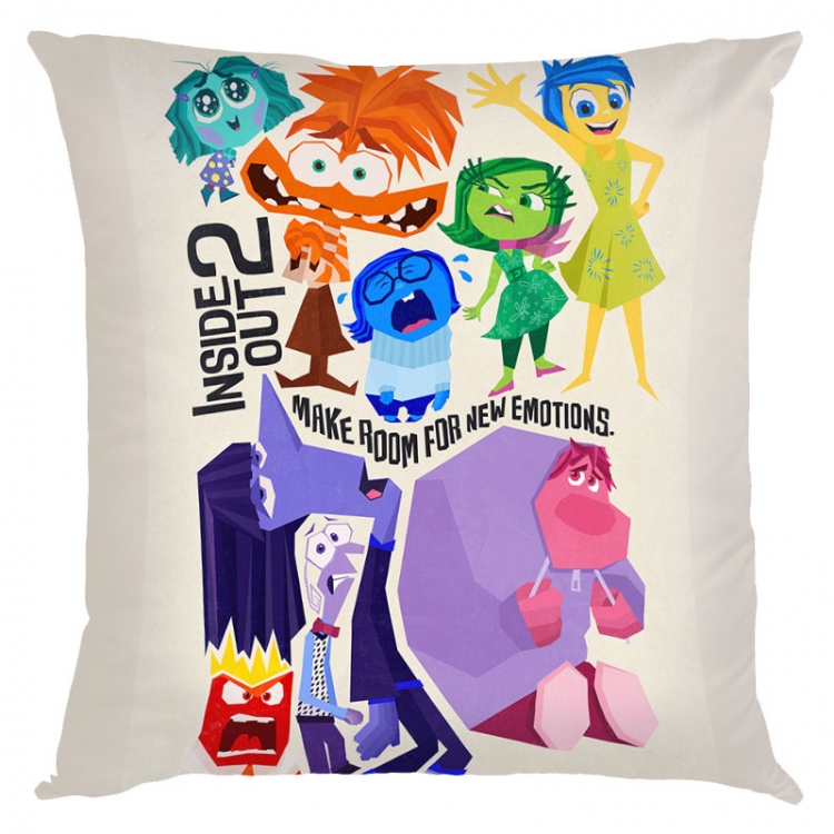 Inside Out 2 Anime square full-color pillow cushion 45X45CM NO FILLING 