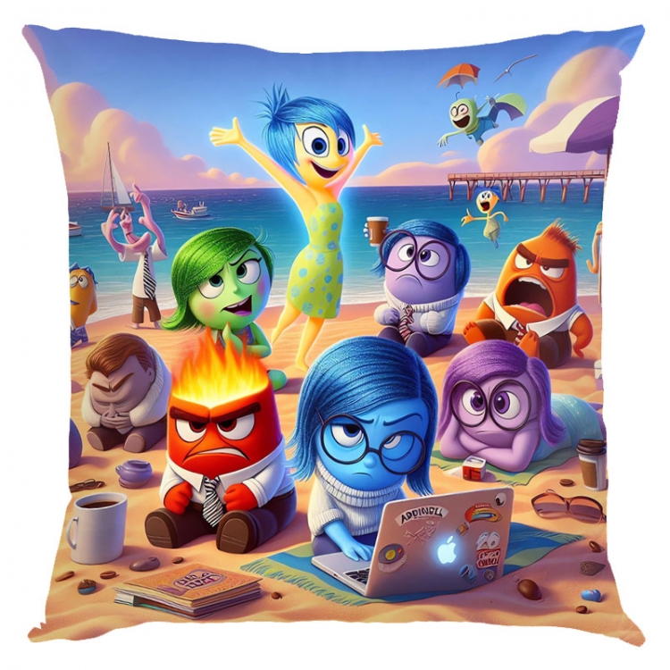 Inside Out 2 Anime square full-color pillow cushion 45X45CM NO FILLING 