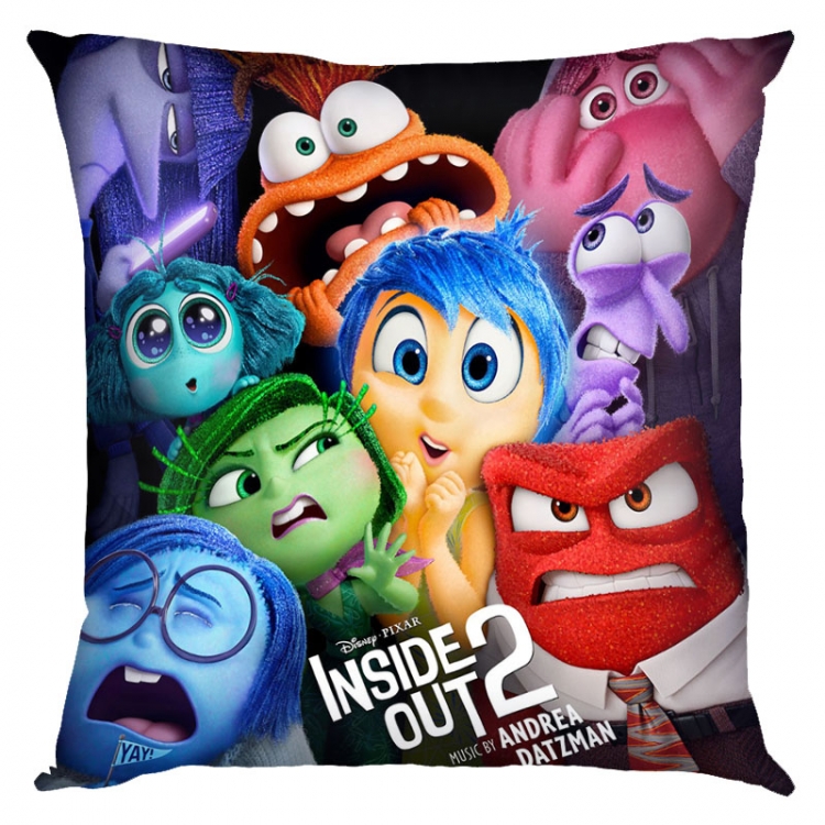 Inside Out 2 Anime square full-color pillow cushion 45X45CM NO FILLING 