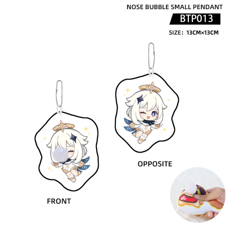 Genshin Impact Anime Nose Bubble Small Pendant 13X13cm BTP013