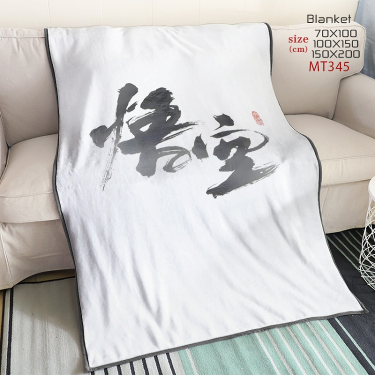 Black Myth Wukong Anime oversized mink flannel blanket 150X200CM customizable MT345