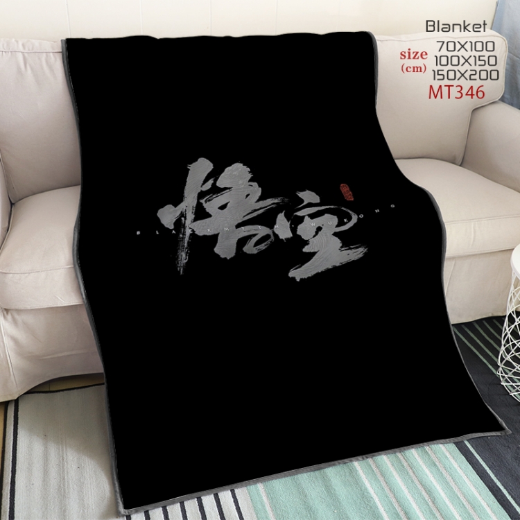 Black Myth Wukong Anime oversized mink flannel blanket 150X200CM customizable MT346