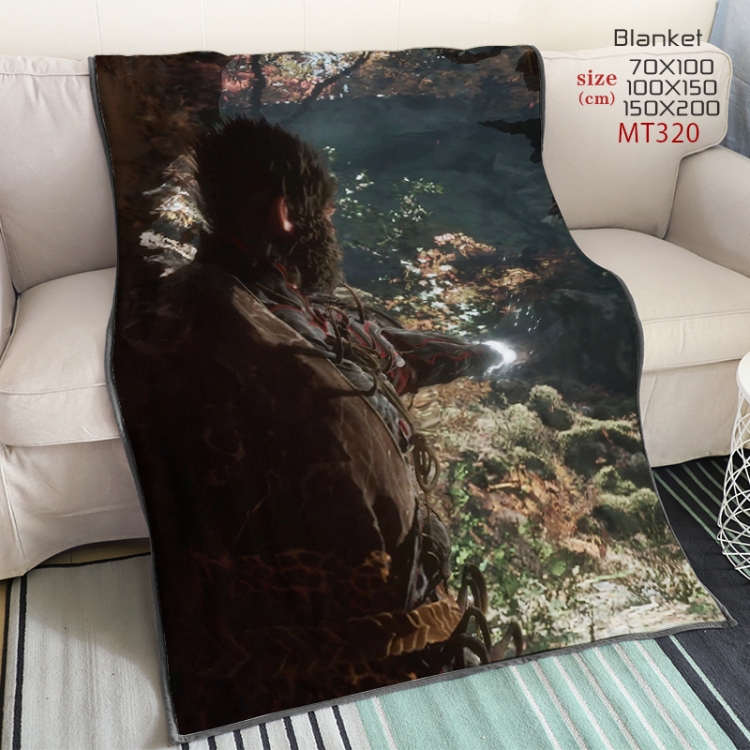 Black Myth Wukong Anime oversized mink flannel blanket 150X200CM customizable MT320