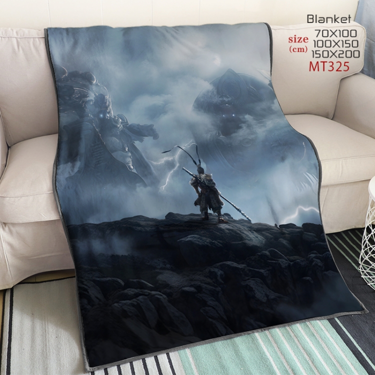 Black Myth Wukong Anime oversized mink flannel blanket 150X200CM customizable MT325