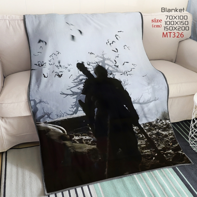 Black Myth Wukong Anime oversized mink flannel blanket 150X200CM customizable MT326