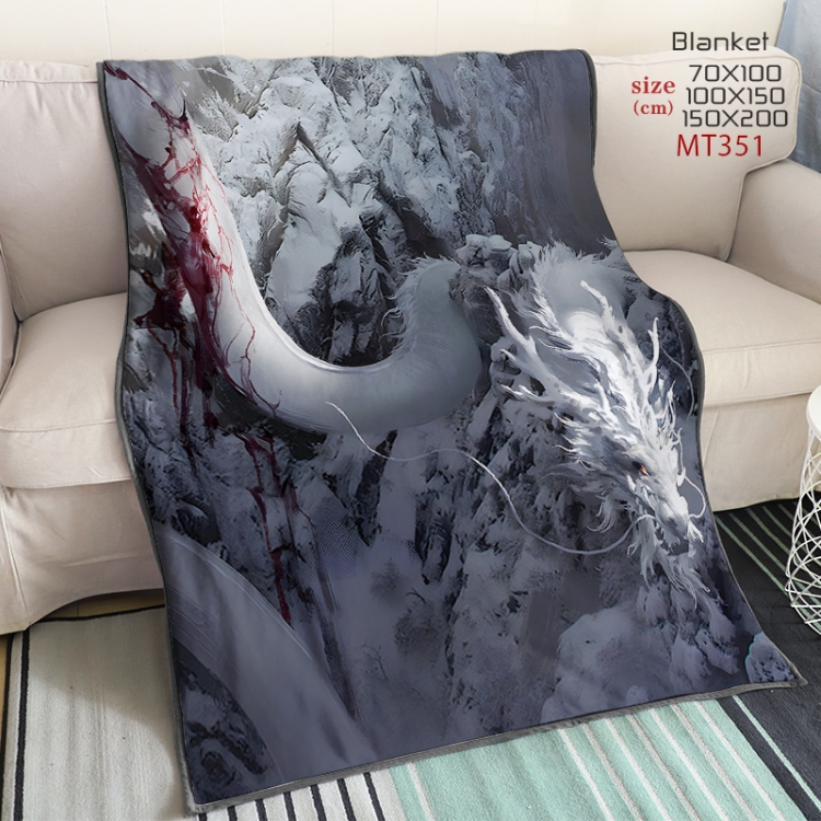 Black Myth Wukong Anime oversized mink flannel blanket 150X200CM customizable MT351