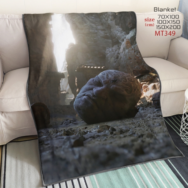 Black Myth Wukong Anime oversized mink flannel blanket 150X200CM customizable MT349