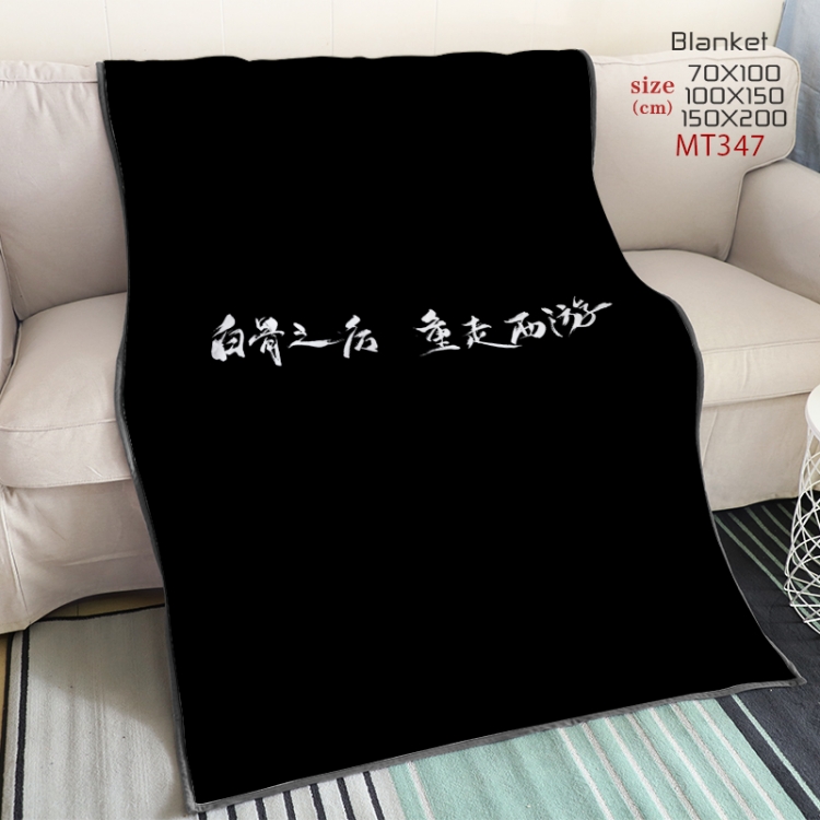 Black Myth Wukong Anime oversized mink flannel blanket 150X200CM customizable MT347